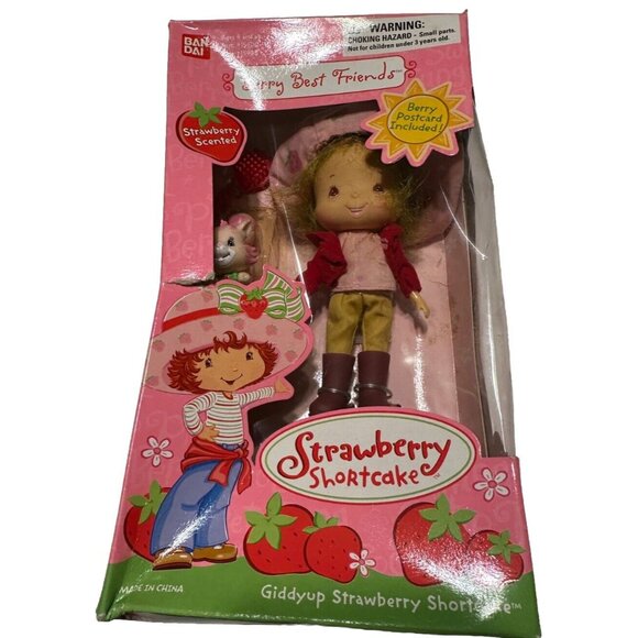 NIB Strawberry Shortcake Berry Best Friends - GIDDYUP Custard BANDAI 2003